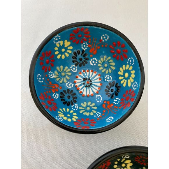 3 Turkish Ceramic 3 1/4" Salt Cellar Dip Bowl Serving Bowl - Picture 7 of 9